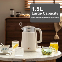 Hervidor de agua MIDEA Rapid Boil de acero inoxidable de 1,5 l, aislado y portátil